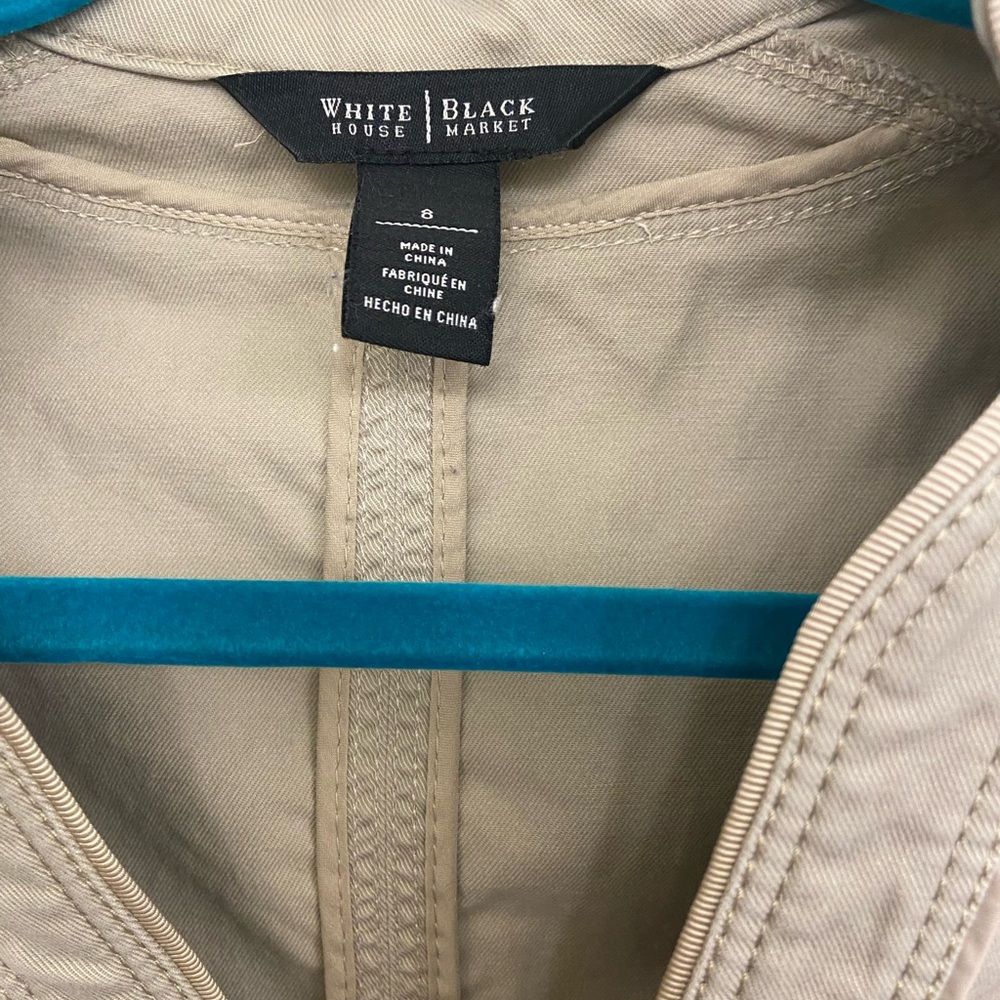 White House Black Market Light Tan Utility Jacket - Picture 5 of 5